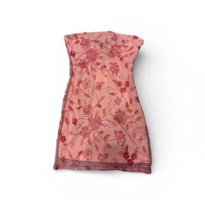 Peppermayo Coral Sequin Dress